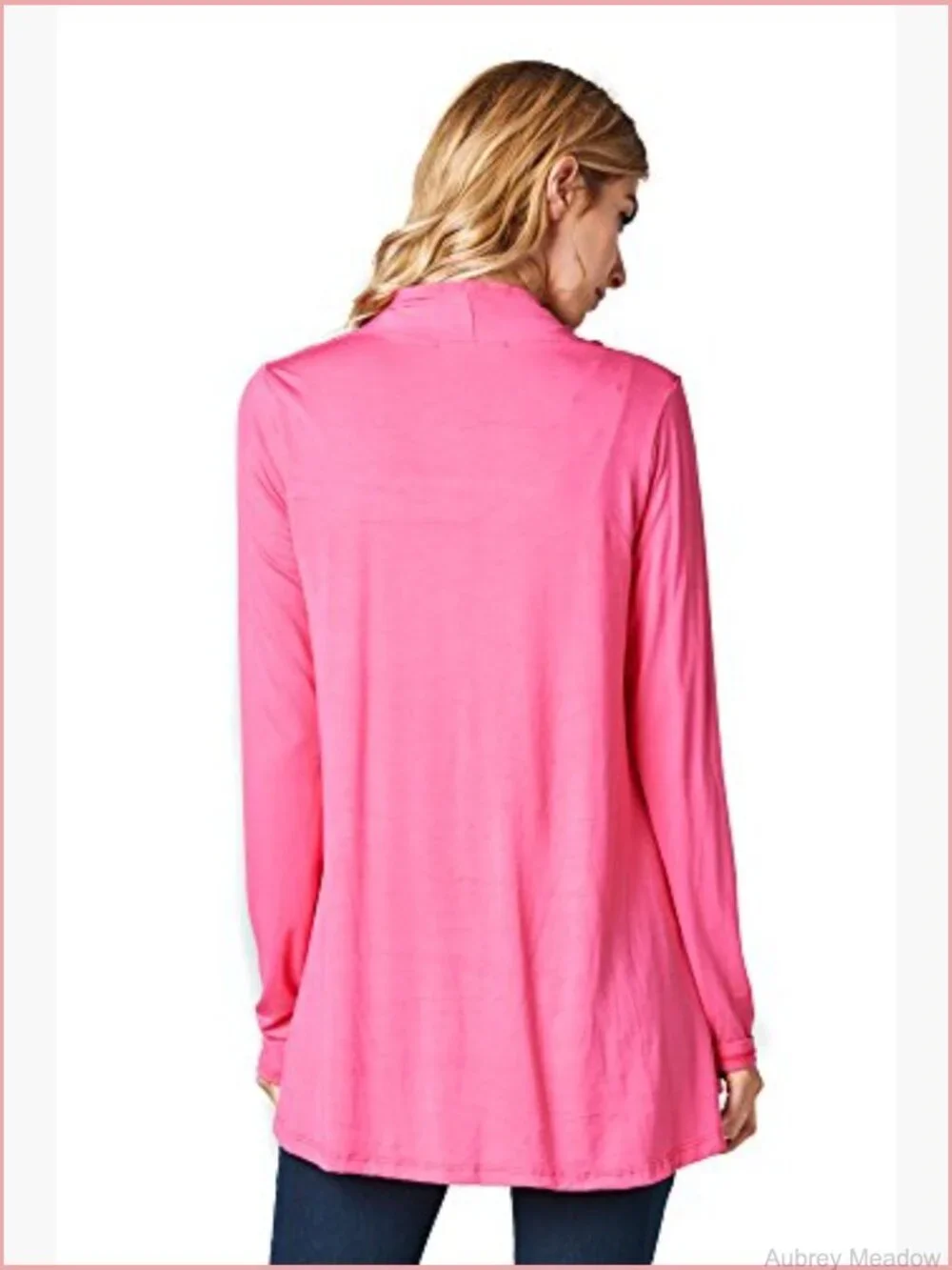 Long Sleeve Open Front Lightweight Viscose Cardigan